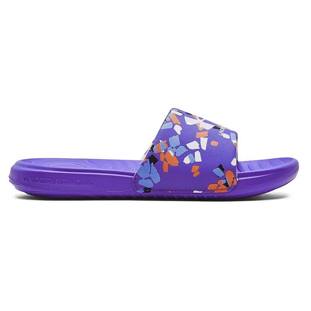 Under Armour Ansa Graphic Kids Slide Sandals  Brilliant Violet  US Size 5Y  NEW